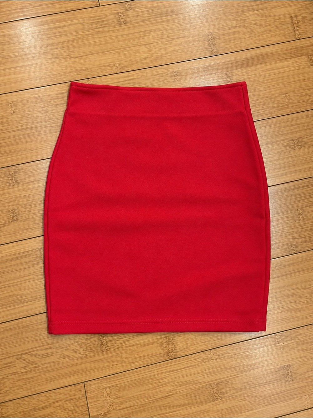 Classic Red Bodycon Skirt